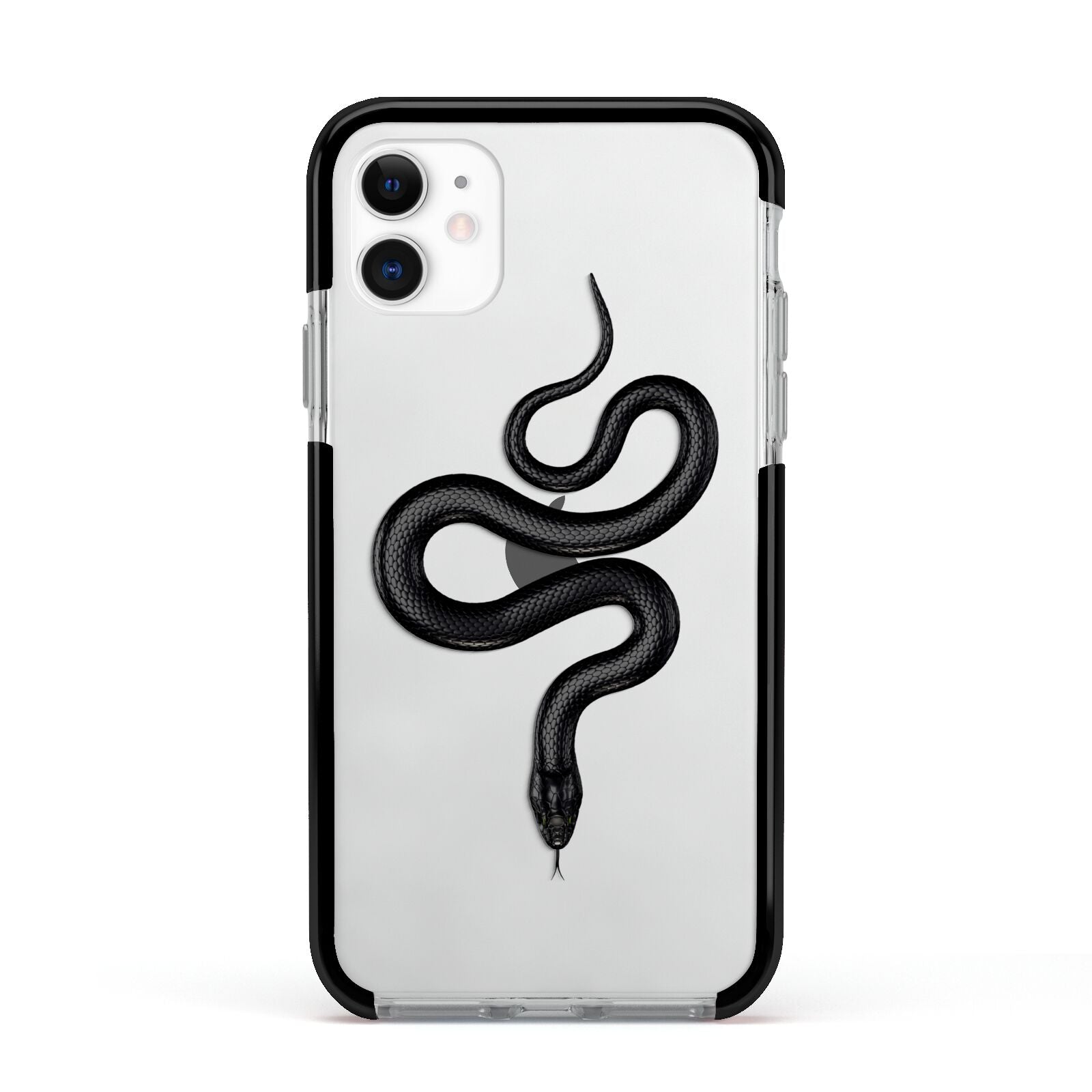 Snake Apple iPhone 11 in White with Black Impact Case