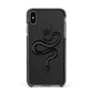 Snake Apple iPhone Xs Max Impact Case Black Edge on Black Phone