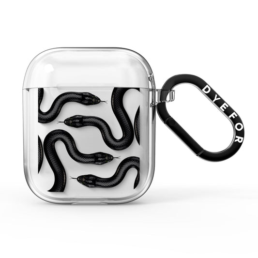 Snake Pattern AirPods Clear Case