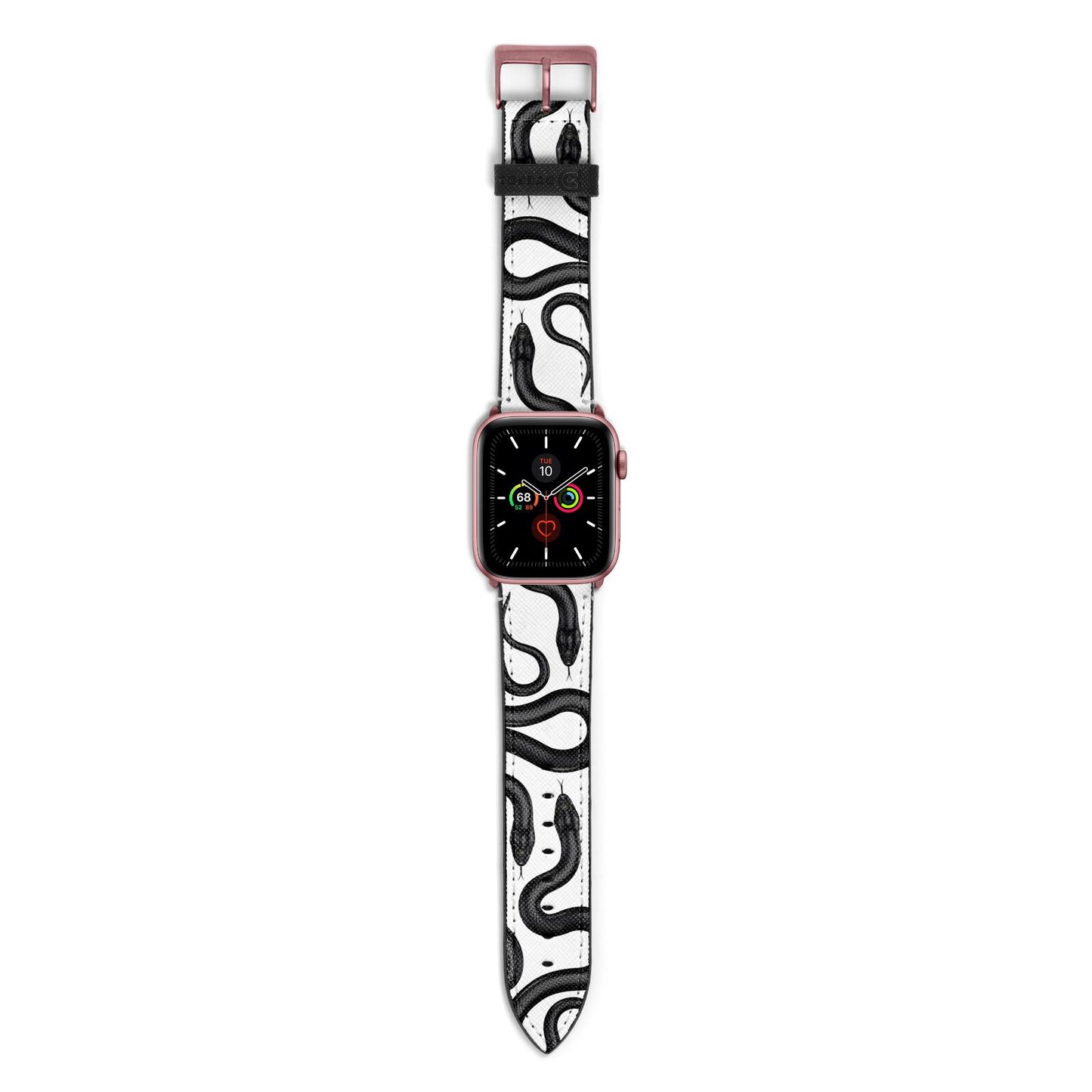 Snake Pattern Apple Watch Strap with Rose Gold Hardware