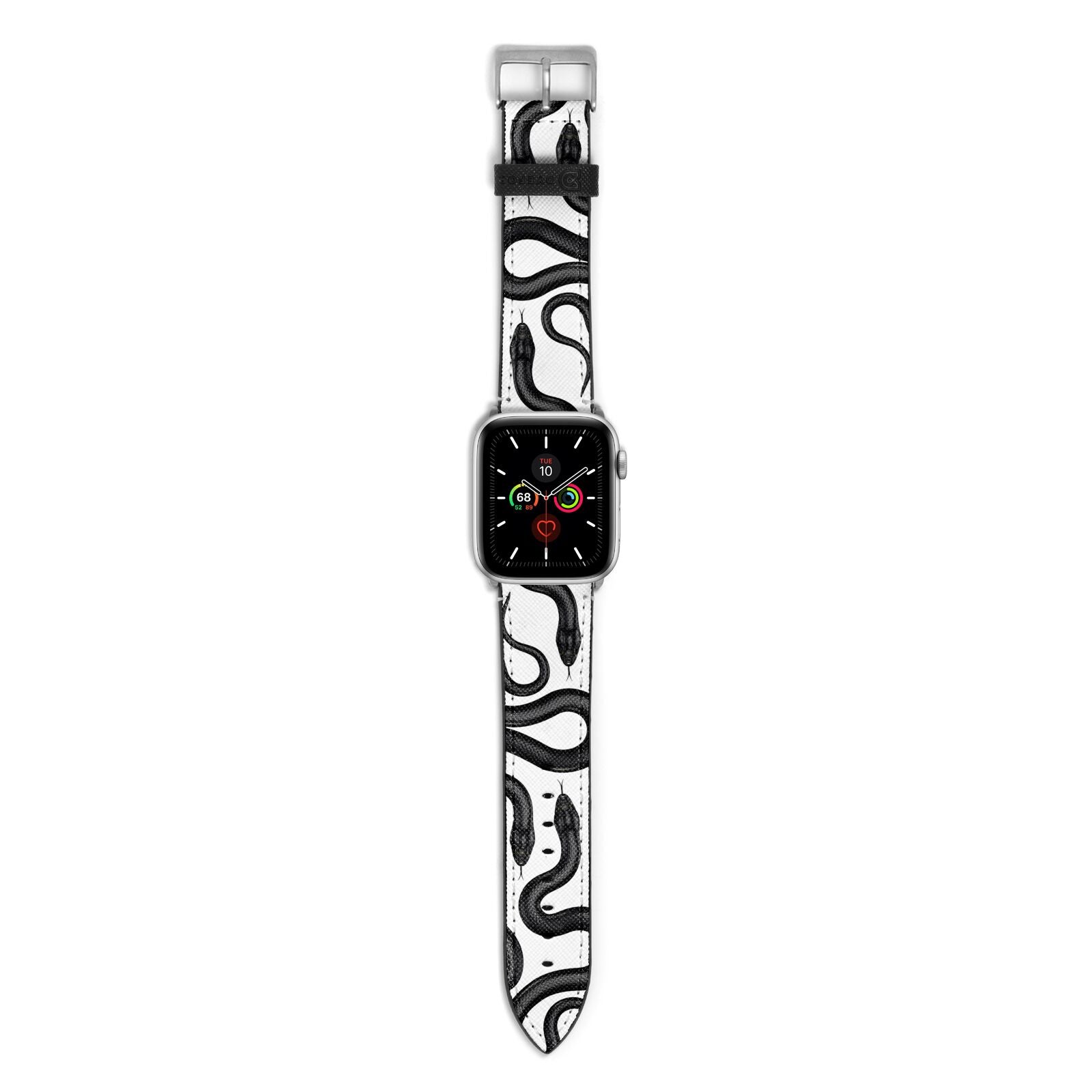 Snake Pattern Apple Watch Strap with Silver Hardware