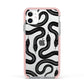 Snake Pattern Apple iPhone 11 in White with Pink Impact Case
