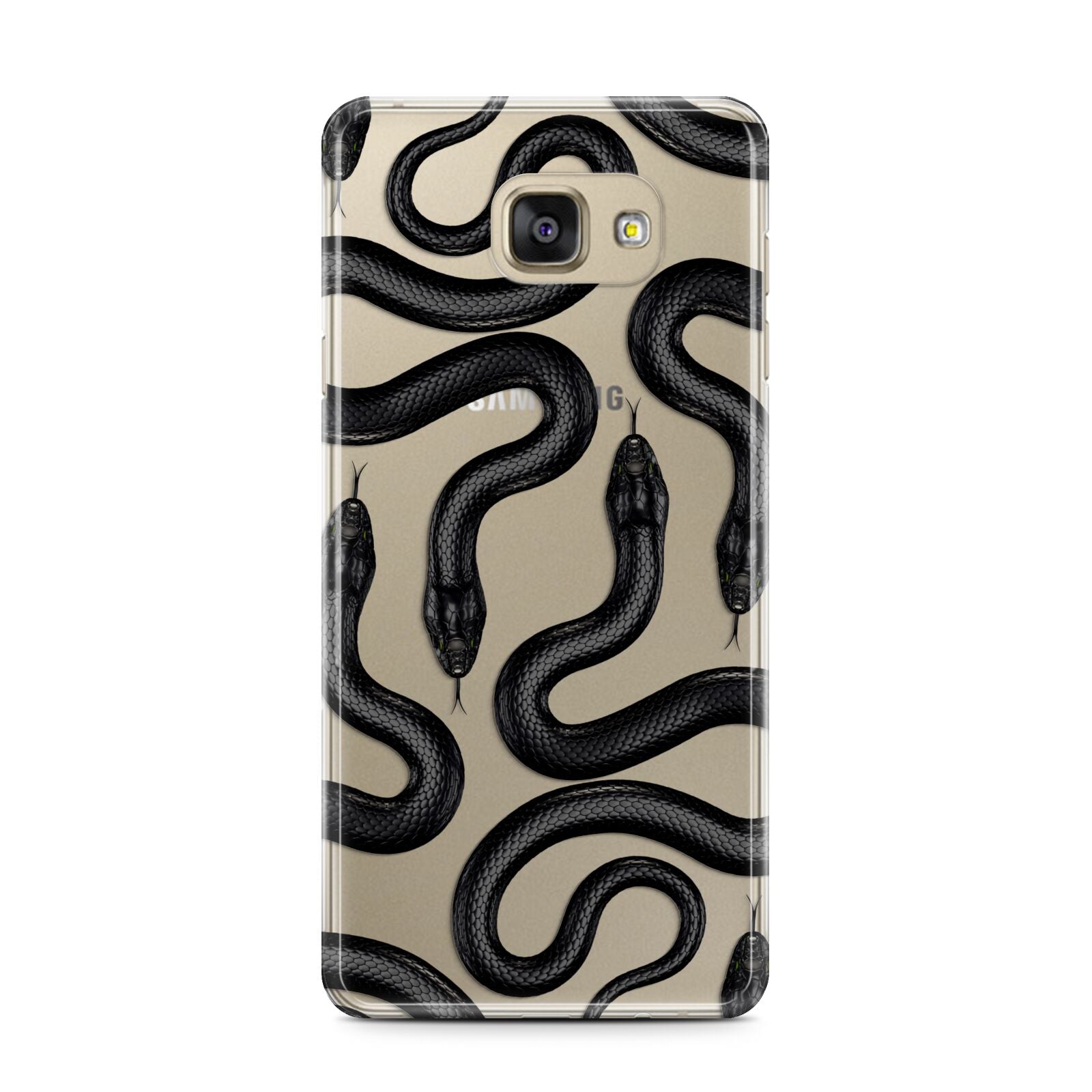 Snake Pattern Samsung Galaxy A7 2016 Case on gold phone