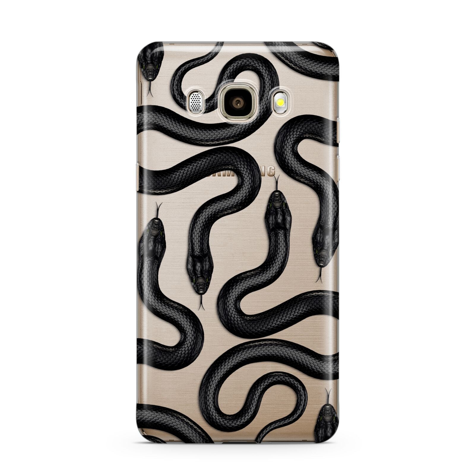 Snake Pattern Samsung Galaxy J7 2016 Case on gold phone
