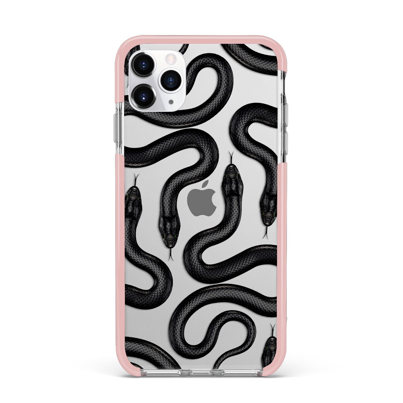 Snake Pattern iPhone 11 Pro Max Impact Pink Edge Case