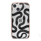 Snake Pattern iPhone 13 Mini TPU Impact Case with Pink Edges