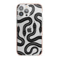 Snake Pattern iPhone 13 Pro Max TPU Impact Case with Pink Edges
