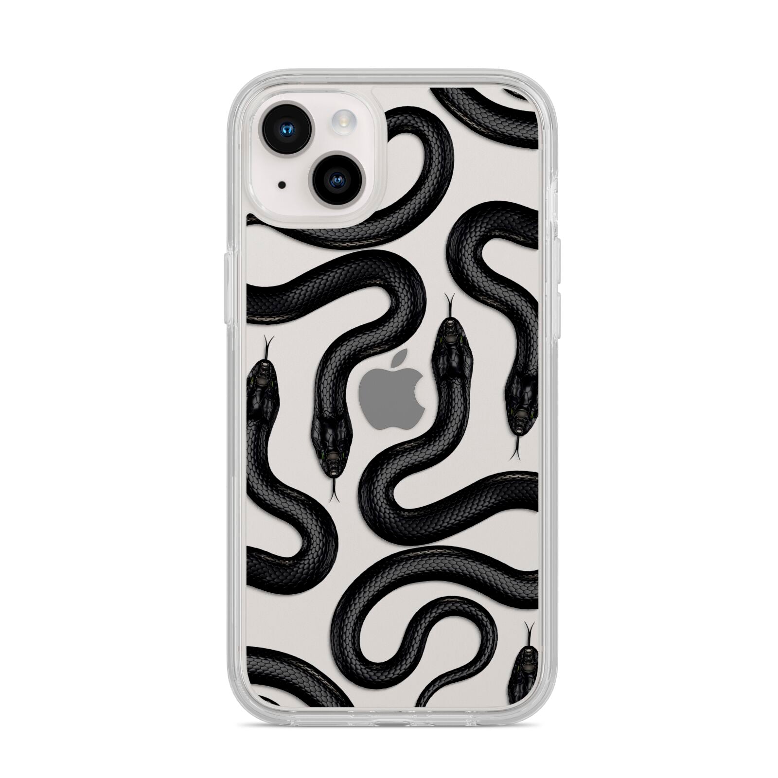 Snake Pattern iPhone 14 Plus Clear Tough Case Starlight