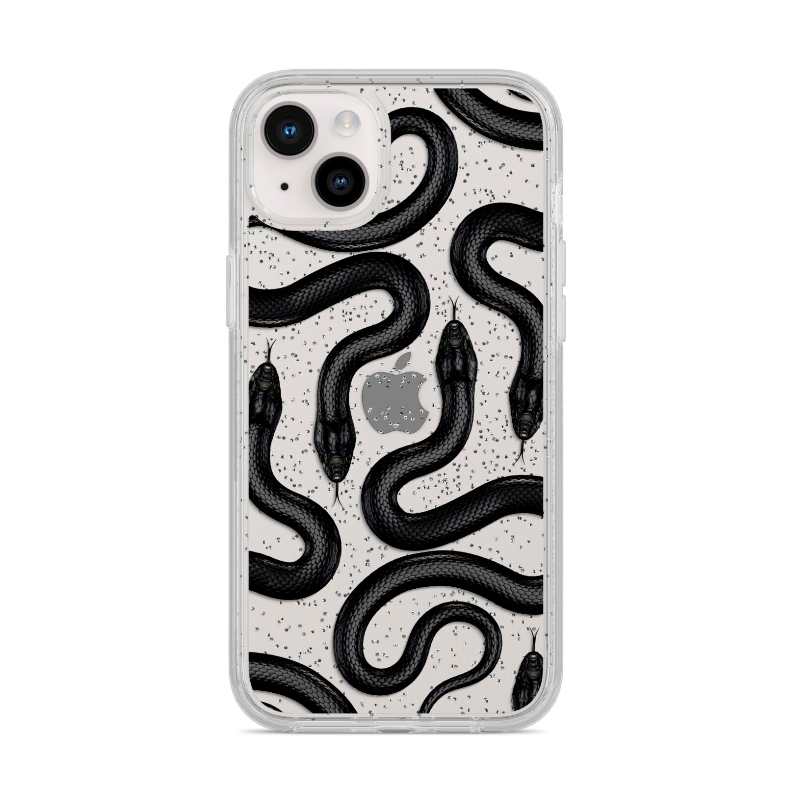 Snake Pattern iPhone 14 Plus Glitter Tough Case Starlight