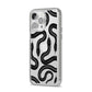 Snake Pattern iPhone 14 Pro Max Clear Tough Case Silver Angled Image