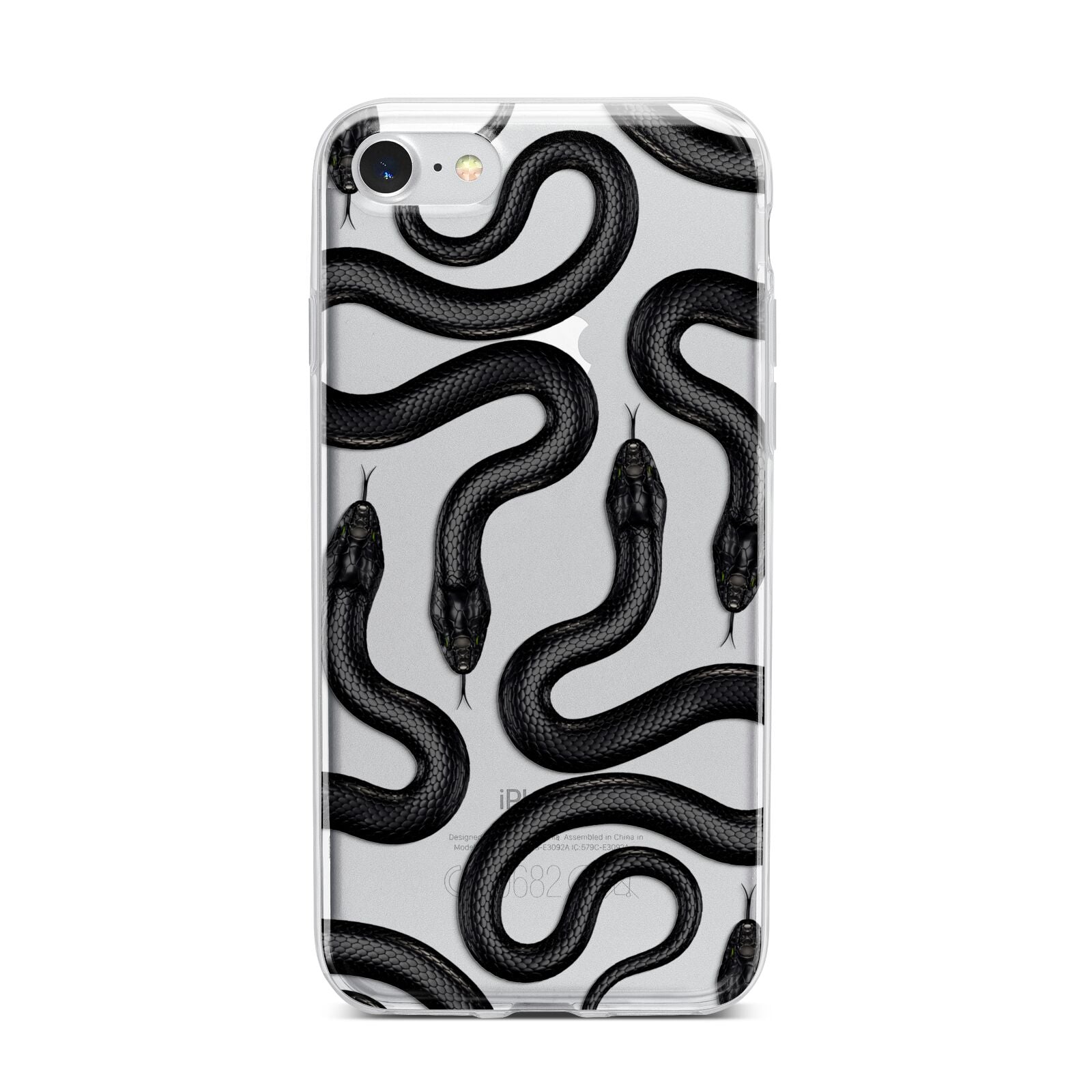 Snake Pattern iPhone 7 Bumper Case on Silver iPhone