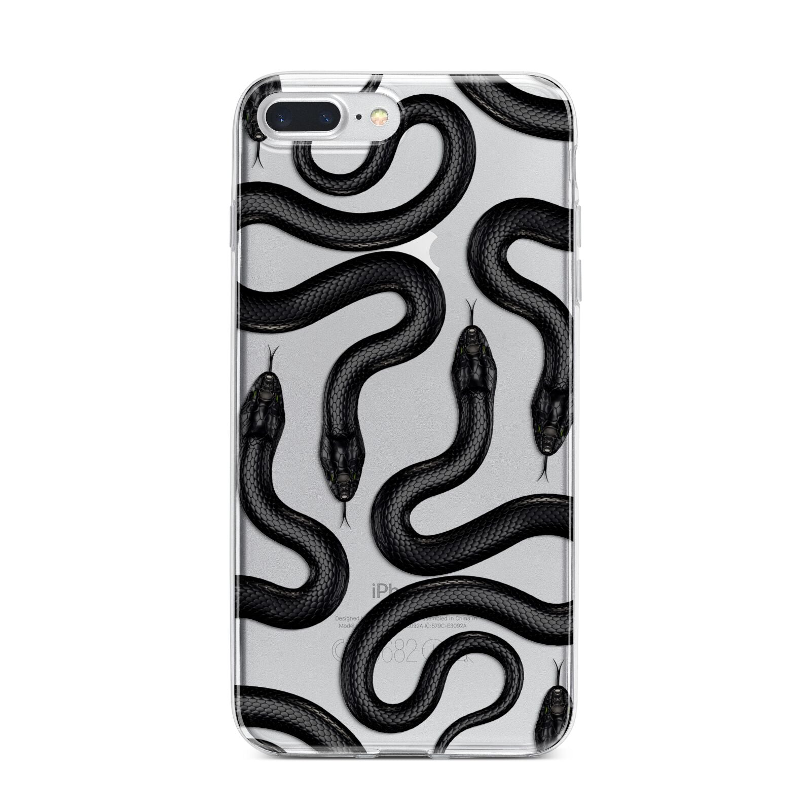 Snake Pattern iPhone 7 Plus Bumper Case on Silver iPhone