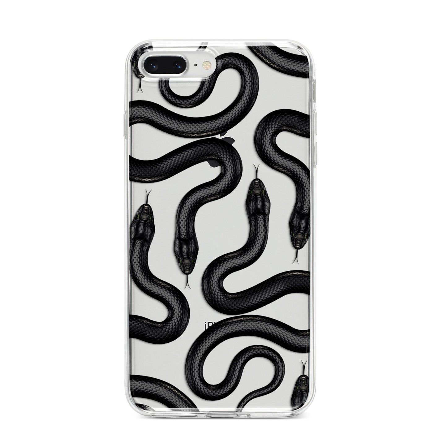 Snake Pattern iPhone 8 Plus Bumper Case on Silver iPhone