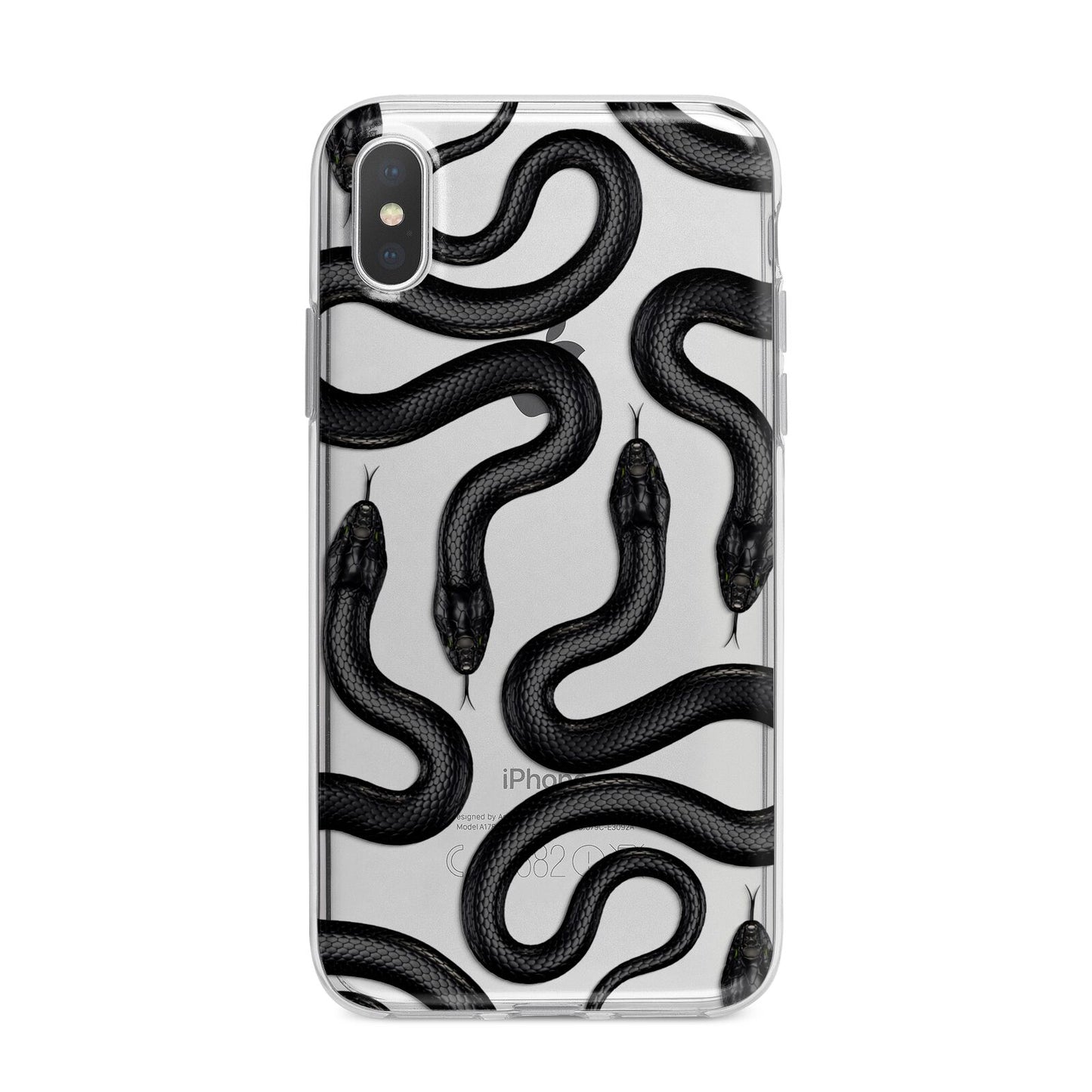 Snake Pattern iPhone X Bumper Case on Silver iPhone Alternative Image 1