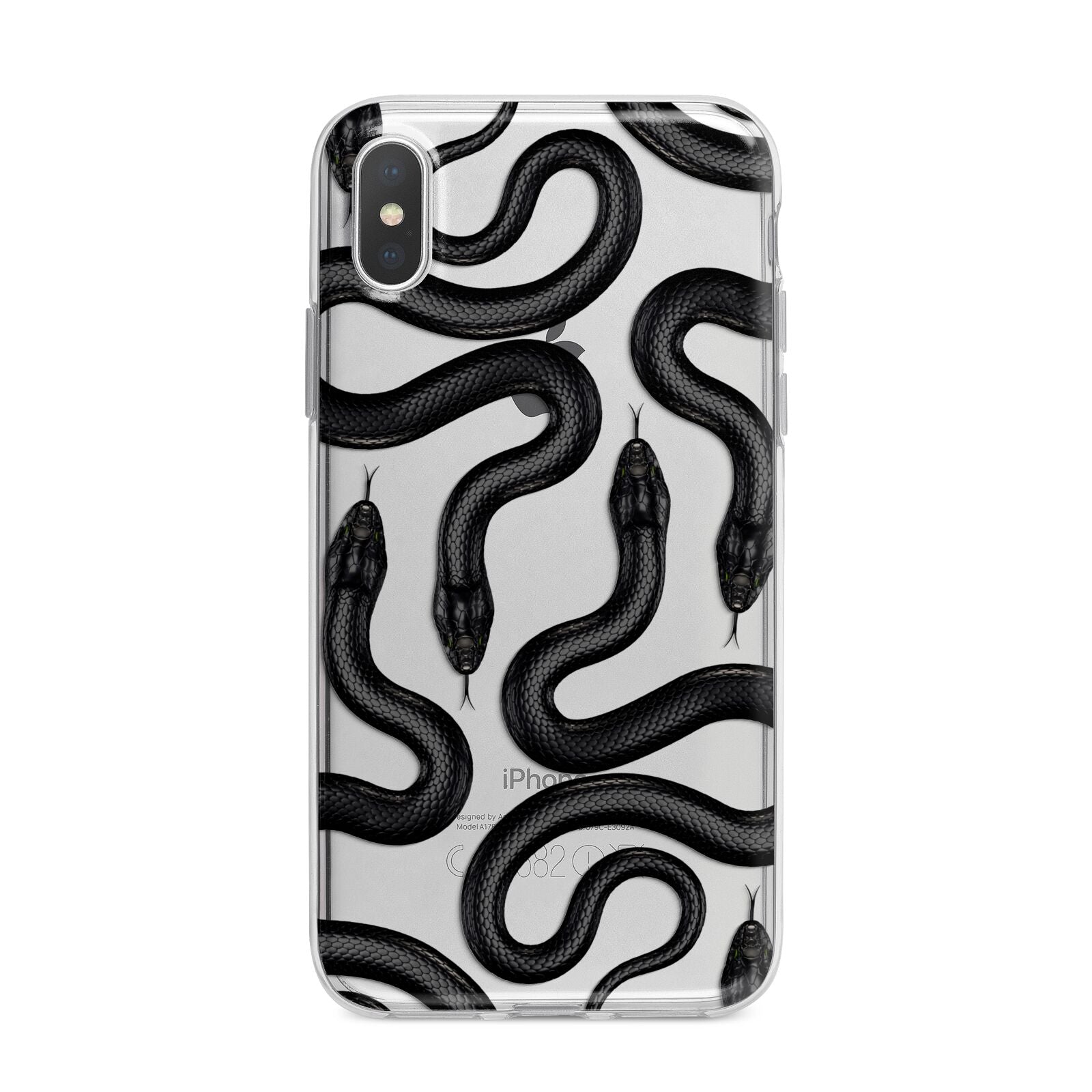 Snake Pattern iPhone X Bumper Case on Silver iPhone Alternative Image 1