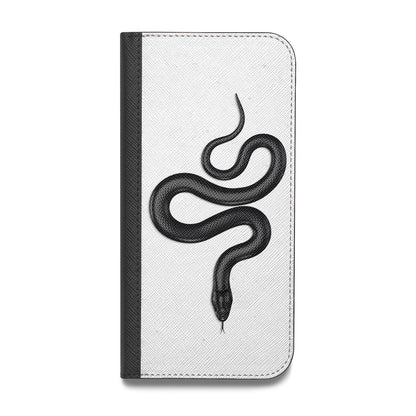 Snake Vegan Leather Flip Samsung Case