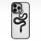 Snake iPhone 13 Pro Black Impact Case on Silver phone