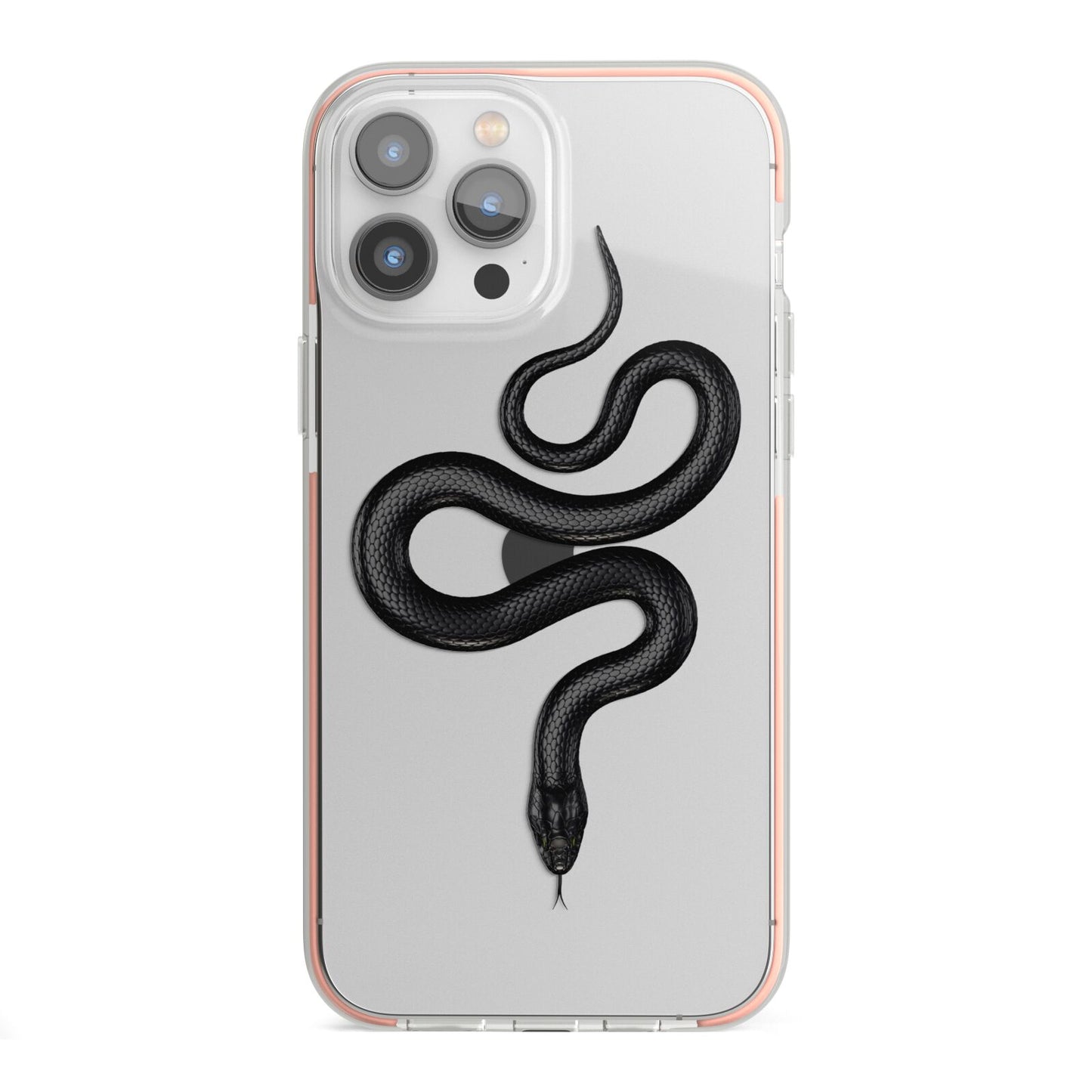 Snake iPhone 13 Pro Max TPU Impact Case with Pink Edges