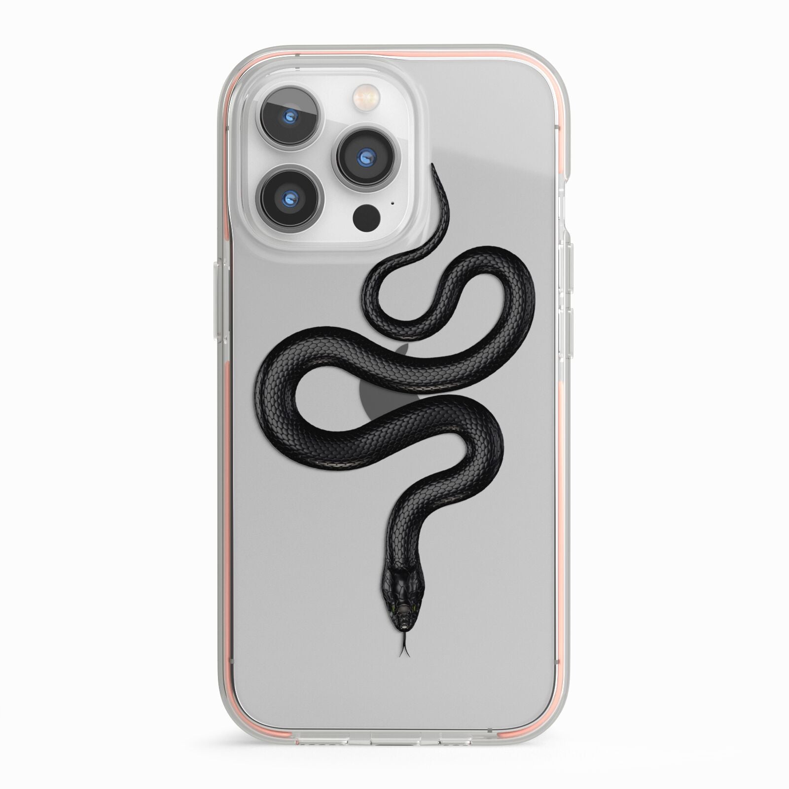 Snake iPhone 13 Pro TPU Impact Case with Pink Edges