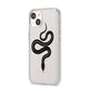 Snake iPhone 14 Clear Tough Case Starlight Angled Image