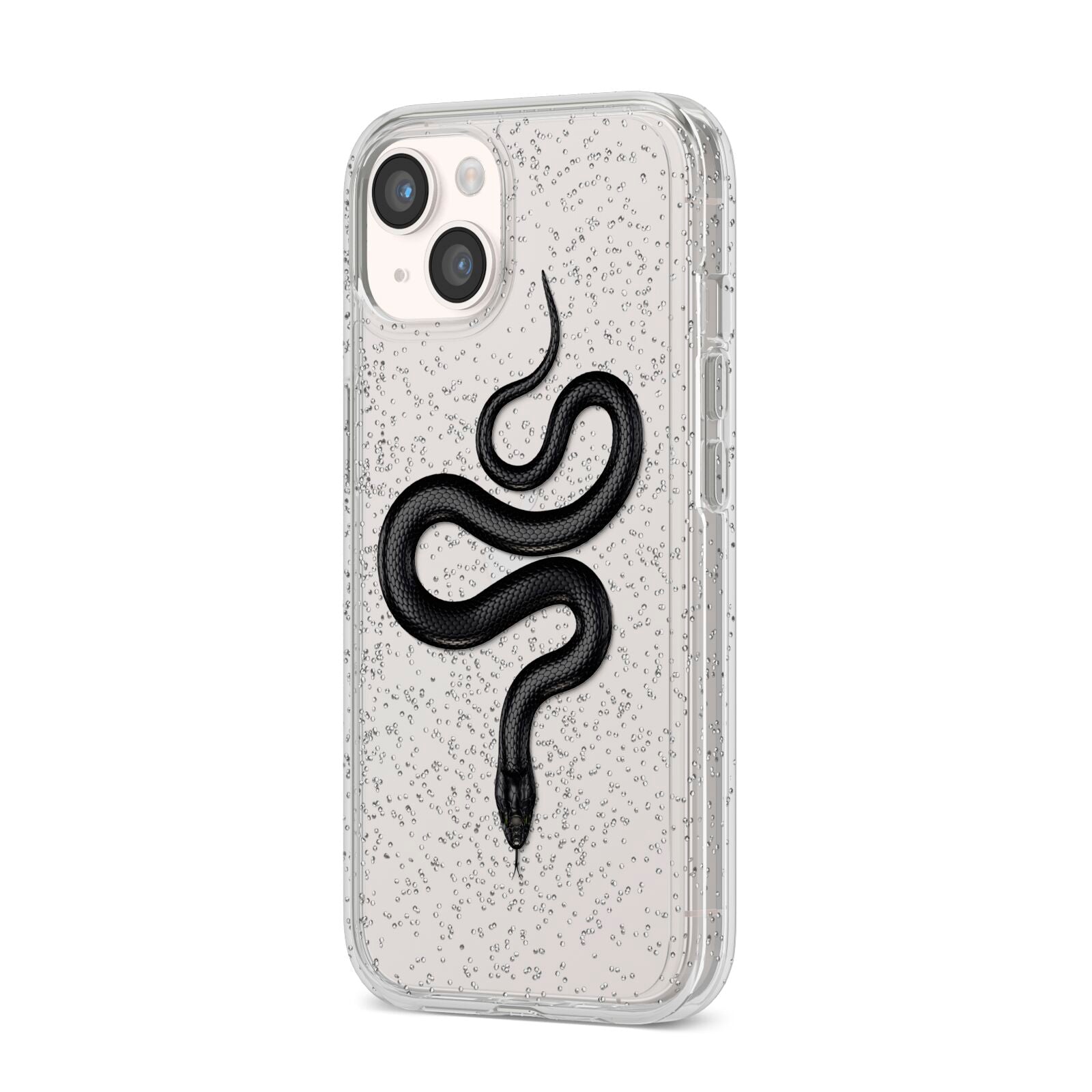 Snake iPhone 14 Glitter Tough Case Starlight Angled Image