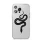 Snake iPhone 14 Pro Max Clear Tough Case Silver