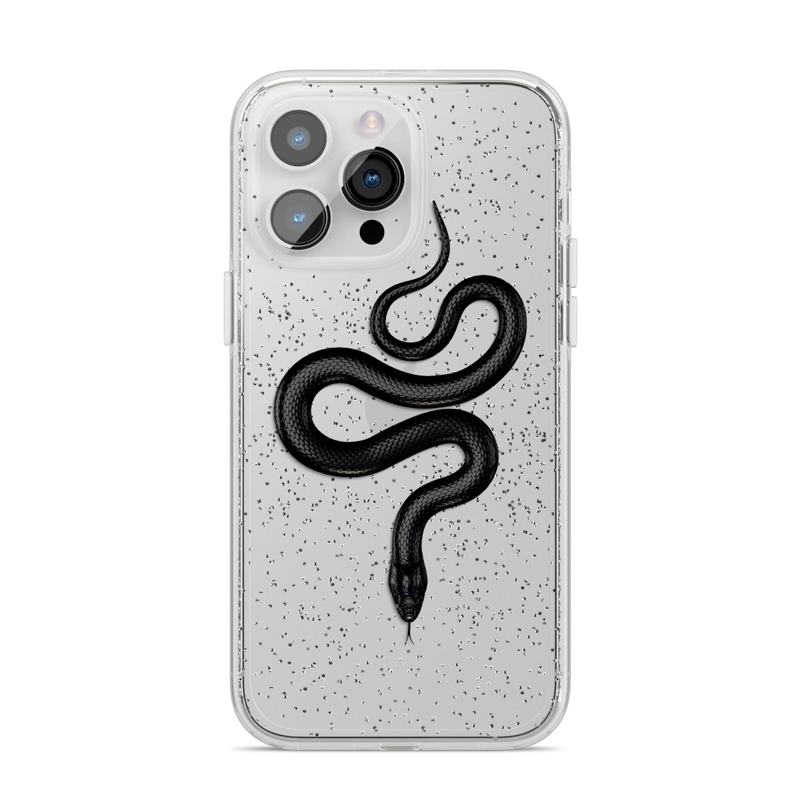 Snake iPhone 14 Pro Max Glitter Tough Case Silver