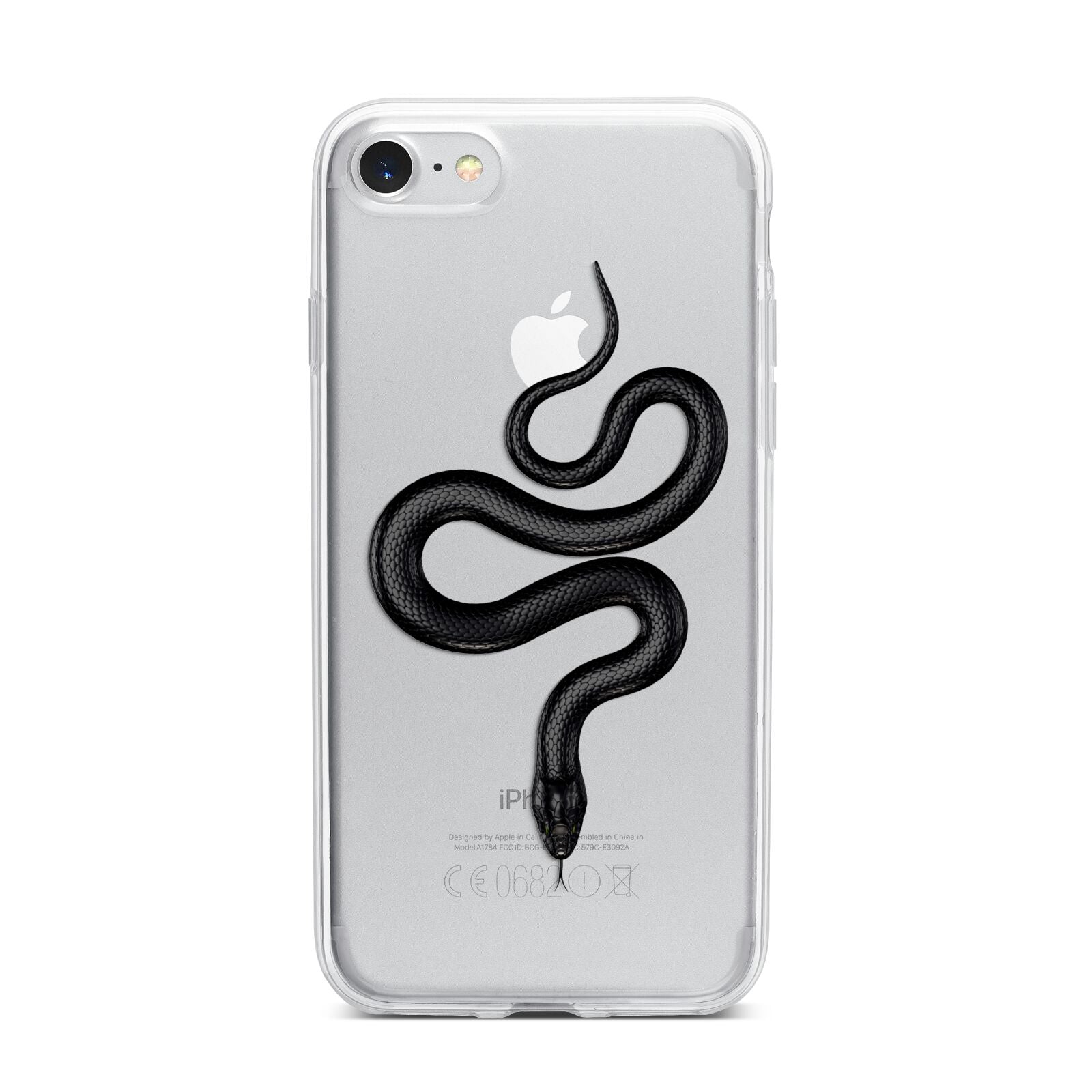 Snake iPhone 7 Bumper Case on Silver iPhone