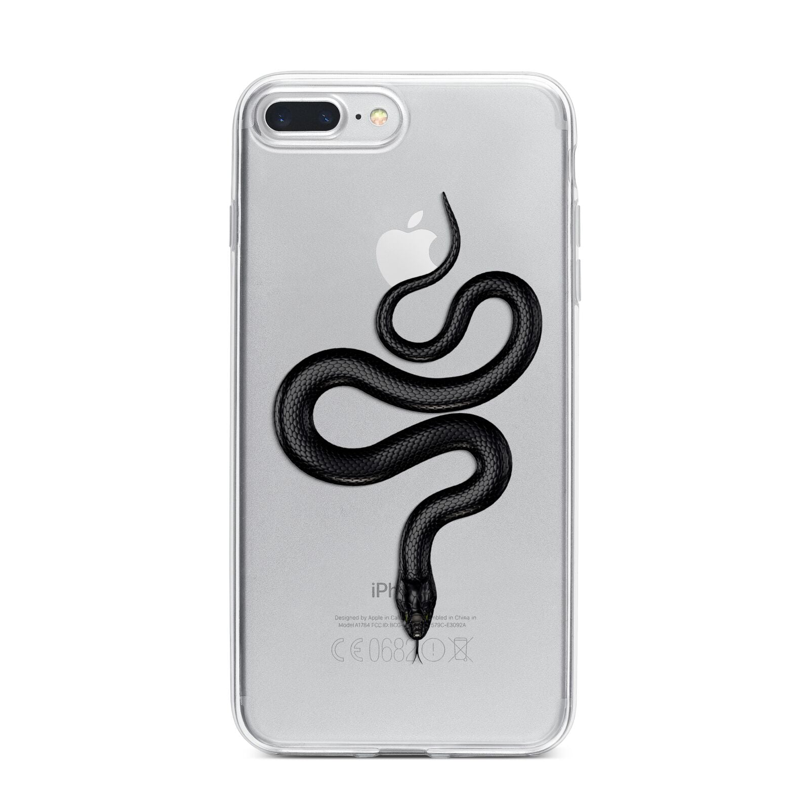 Snake iPhone 7 Plus Bumper Case on Silver iPhone