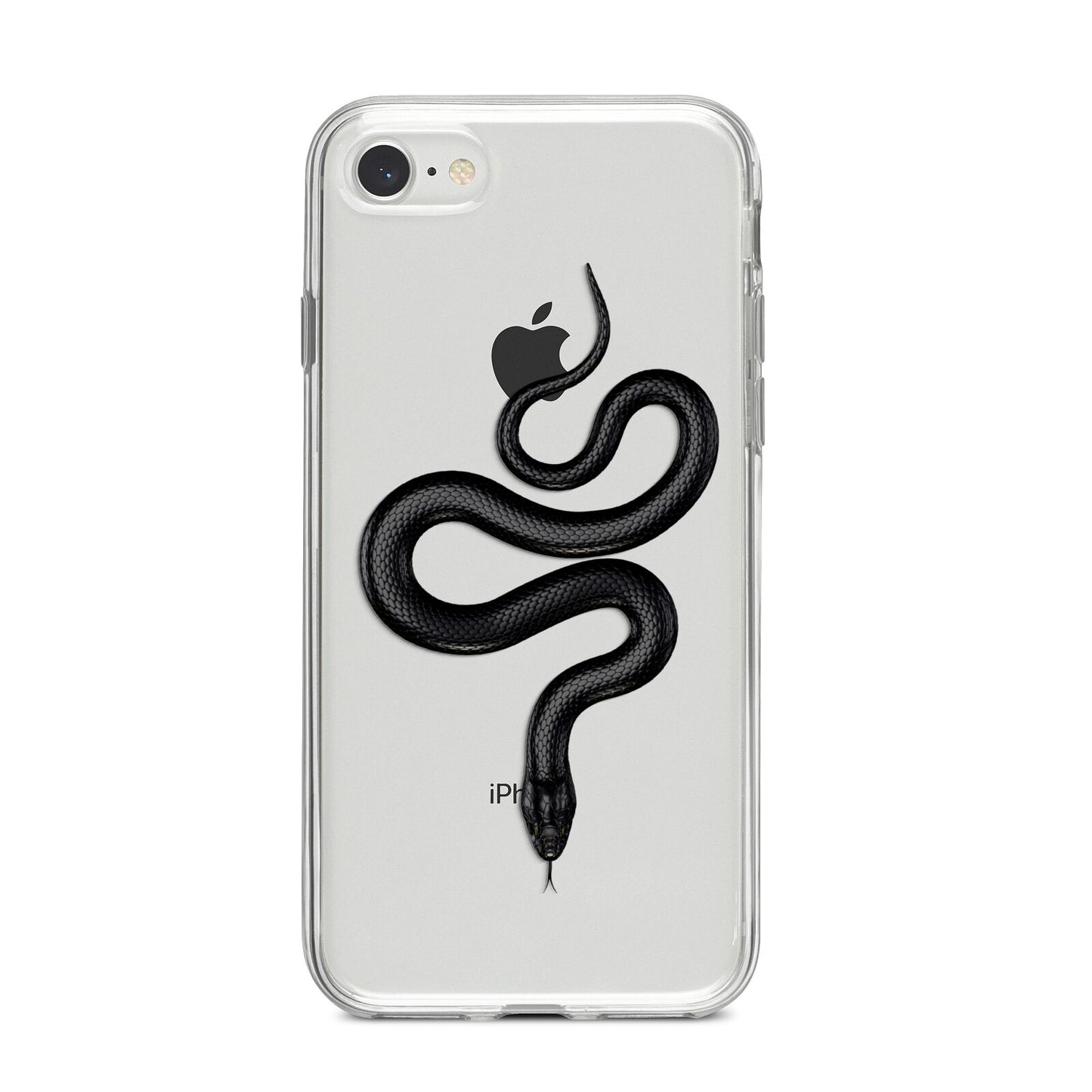 Snake iPhone 8 Bumper Case on Silver iPhone