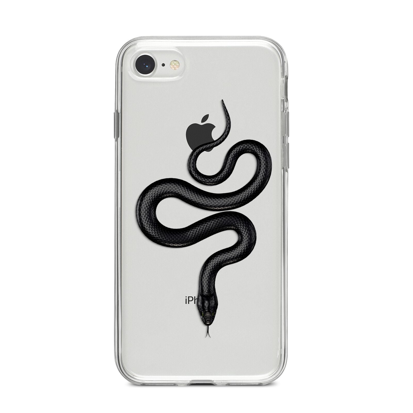 Snake iPhone 8 Bumper Case on Silver iPhone