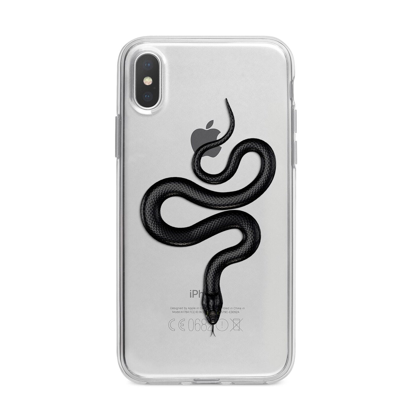 Snake iPhone X Bumper Case on Silver iPhone Alternative Image 1