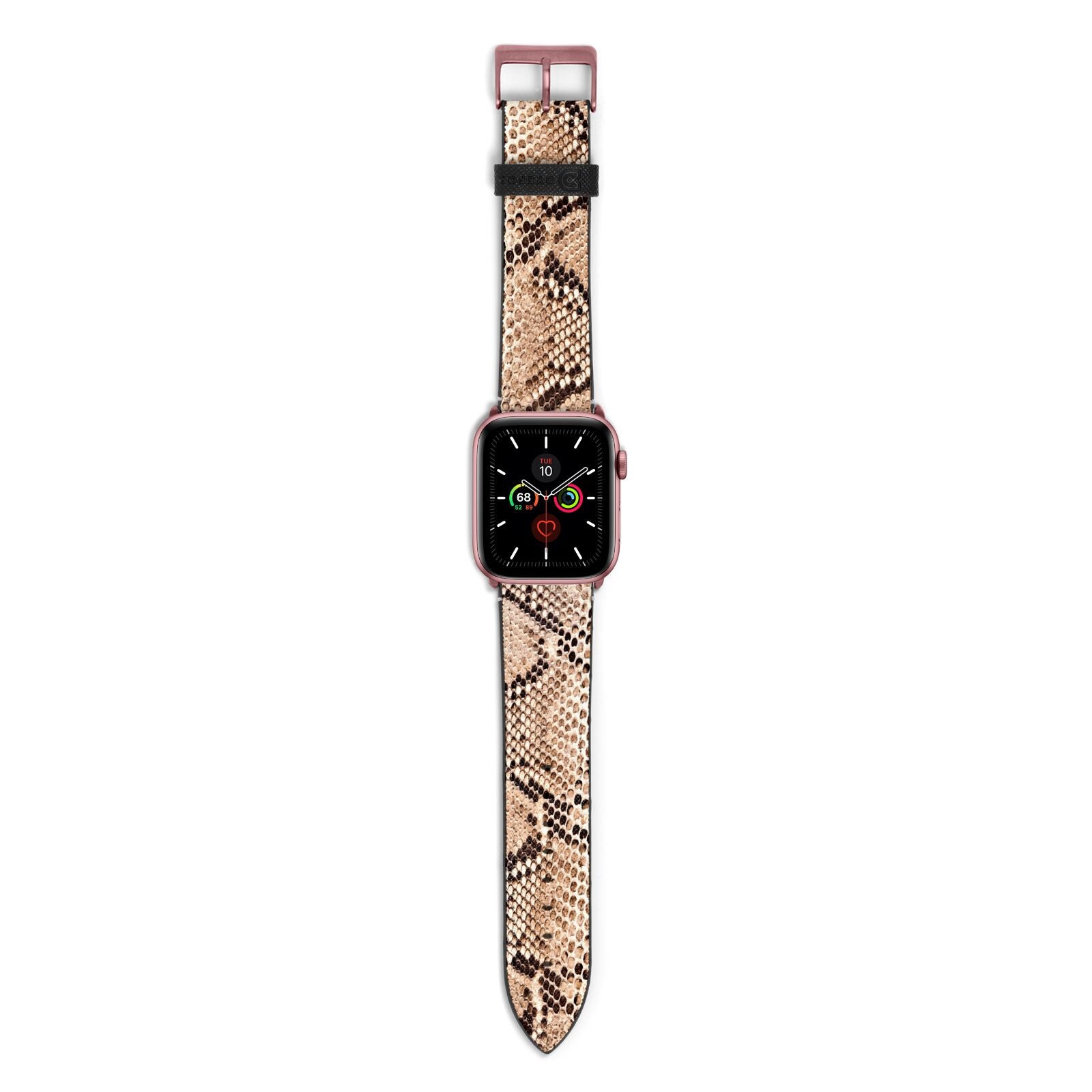 Snakeskin Apple Watch Strap with Rose Gold Hardware