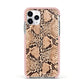 Snakeskin Apple iPhone 11 Pro in Silver with Pink Impact Case