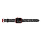 Snakeskin Design Apple Watch Strap Size 38mm Landscape Image Red Hardware