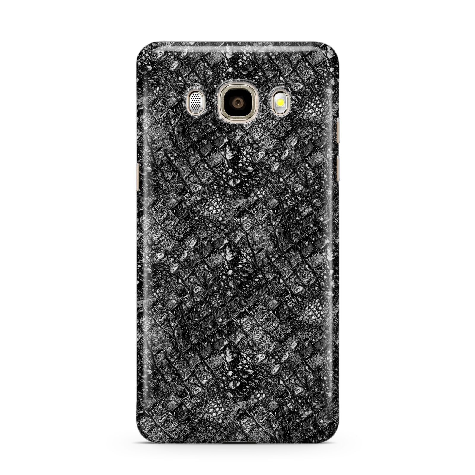 Snakeskin Design Samsung Galaxy J7 2016 Case on gold phone