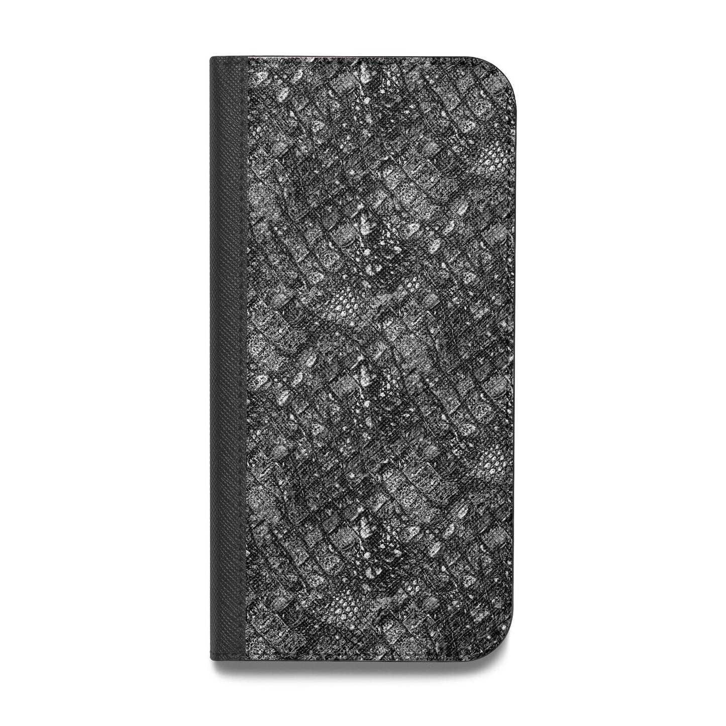 Snakeskin Design Vegan Leather Flip Samsung Case