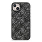 Snakeskin Design iPhone 14 Plus Black Impact Case on Silver phone