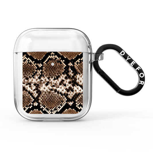 Snakeskin Pattern AirPods Clear Case