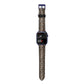 Snakeskin Pattern Apple Watch Strap Size 38mm with Blue Hardware