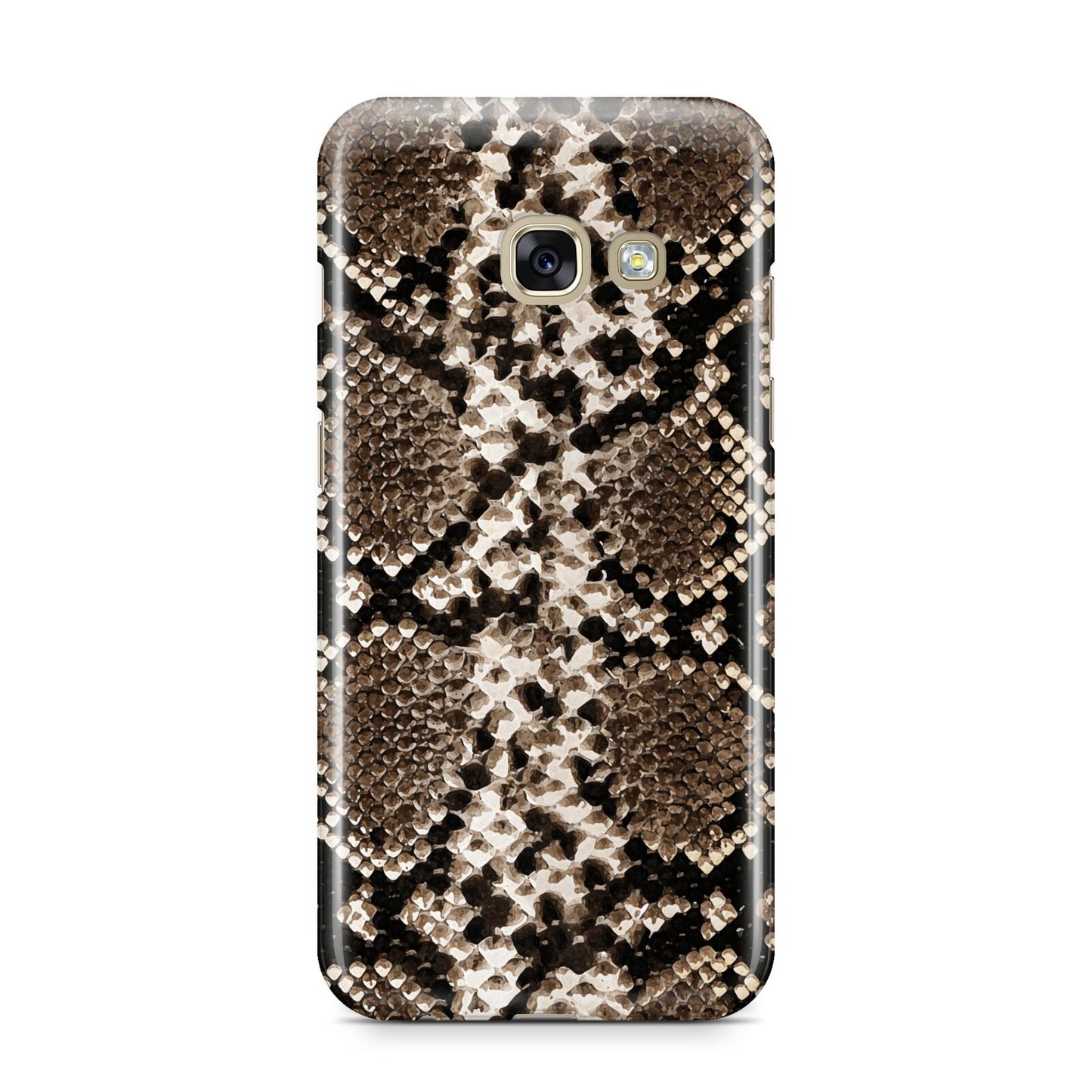 Snakeskin Pattern Samsung Galaxy A3 2017 Case on gold phone