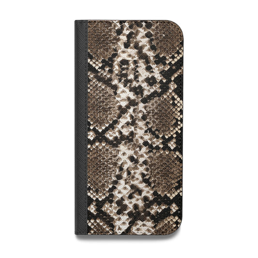 Snakeskin Pattern Vegan Leather Flip Samsung Case