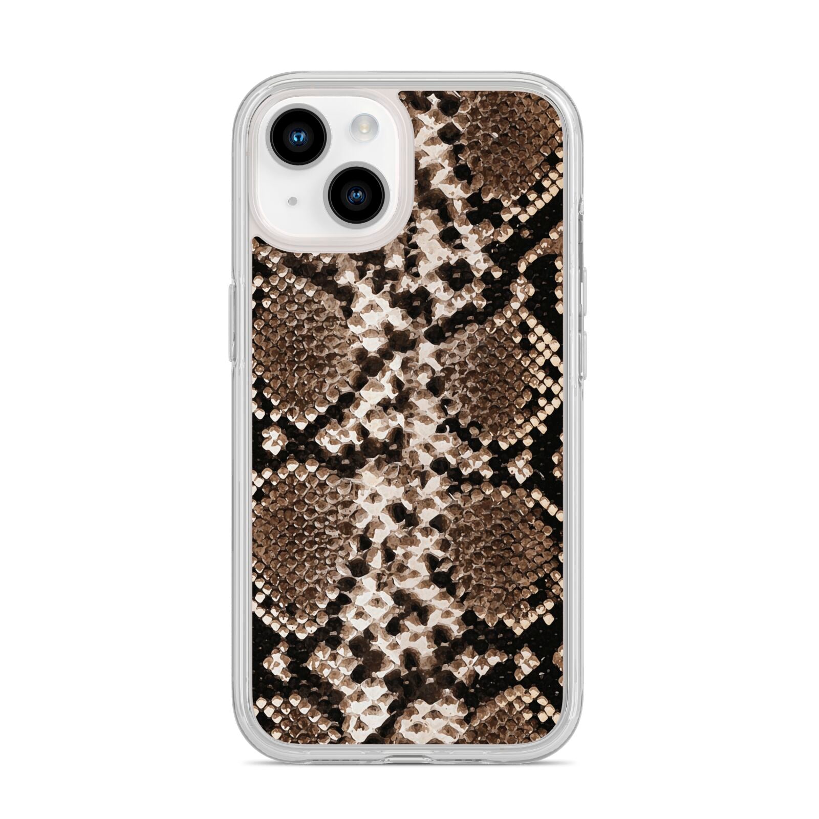 Snakeskin Pattern iPhone 14 Clear Tough Case Starlight