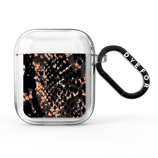 Snakeskin Print AirPods Clear Case