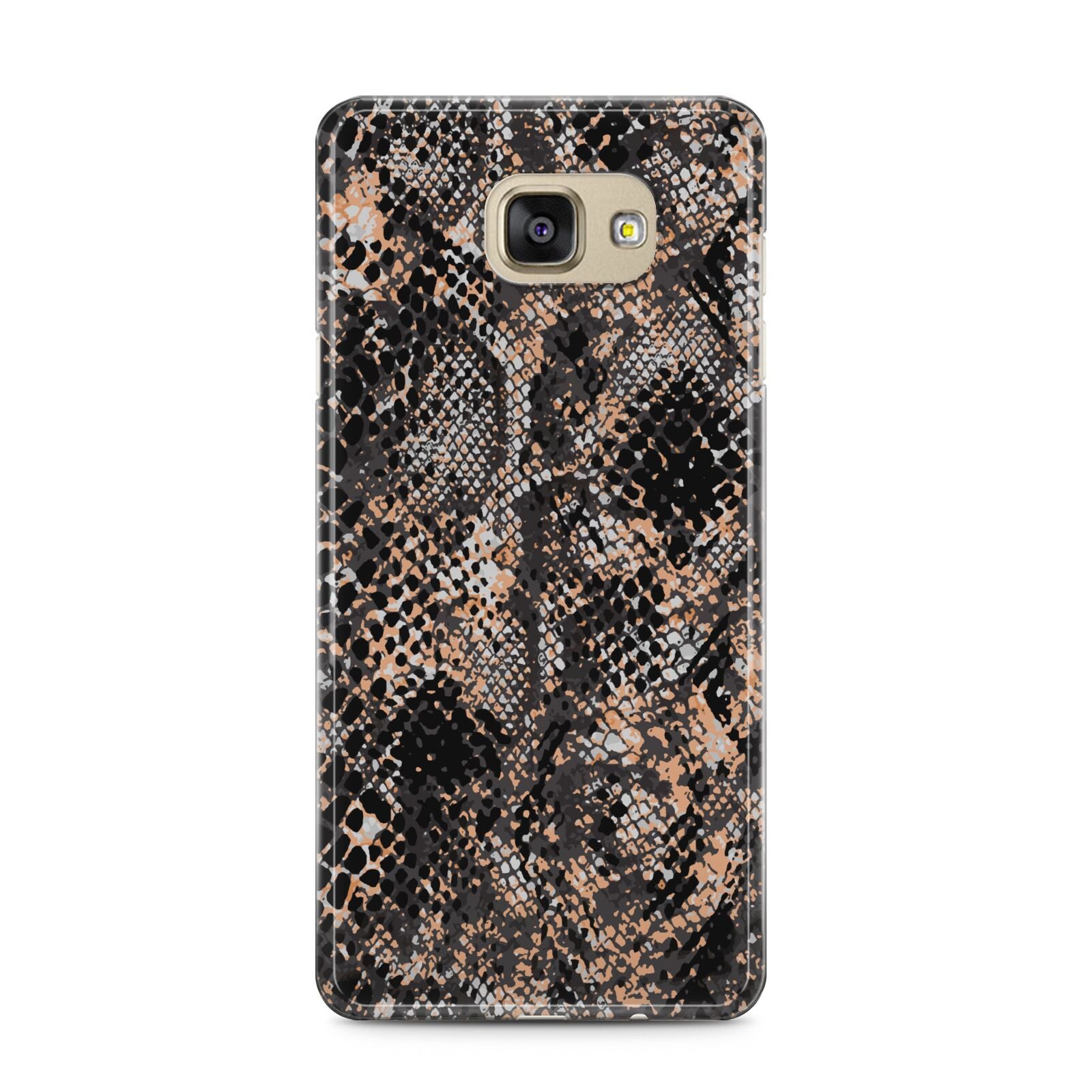 Snakeskin Print Samsung Galaxy A5 2016 Case on gold phone