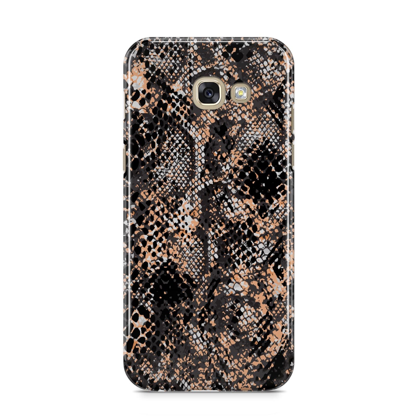 Snakeskin Print Samsung Galaxy A5 2017 Case on gold phone