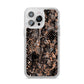 Snakeskin Print iPhone 14 Pro Max Glitter Tough Case Silver