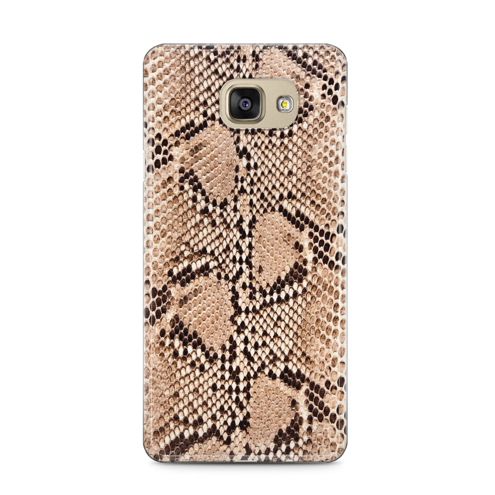 Snakeskin Samsung Galaxy A5 2016 Case on gold phone