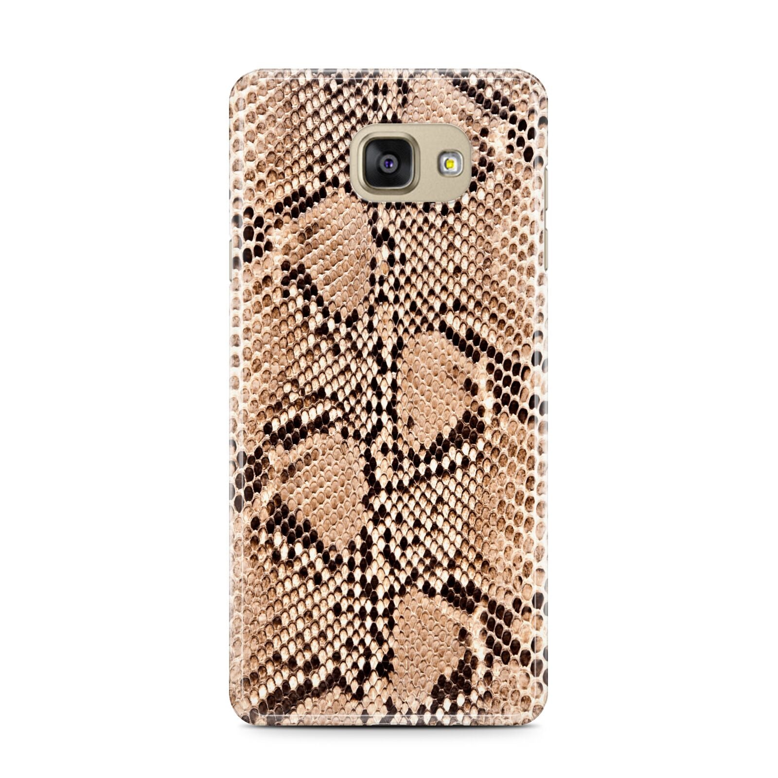 Snakeskin Samsung Galaxy A7 2016 Case on gold phone