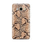 Snakeskin Samsung Galaxy J7 2016 Case on gold phone